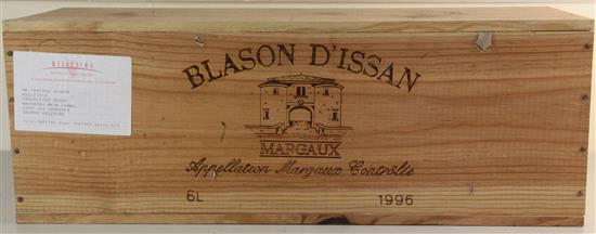 A cased Imperial of Chateau Blason dIssan, Margaux, 1996